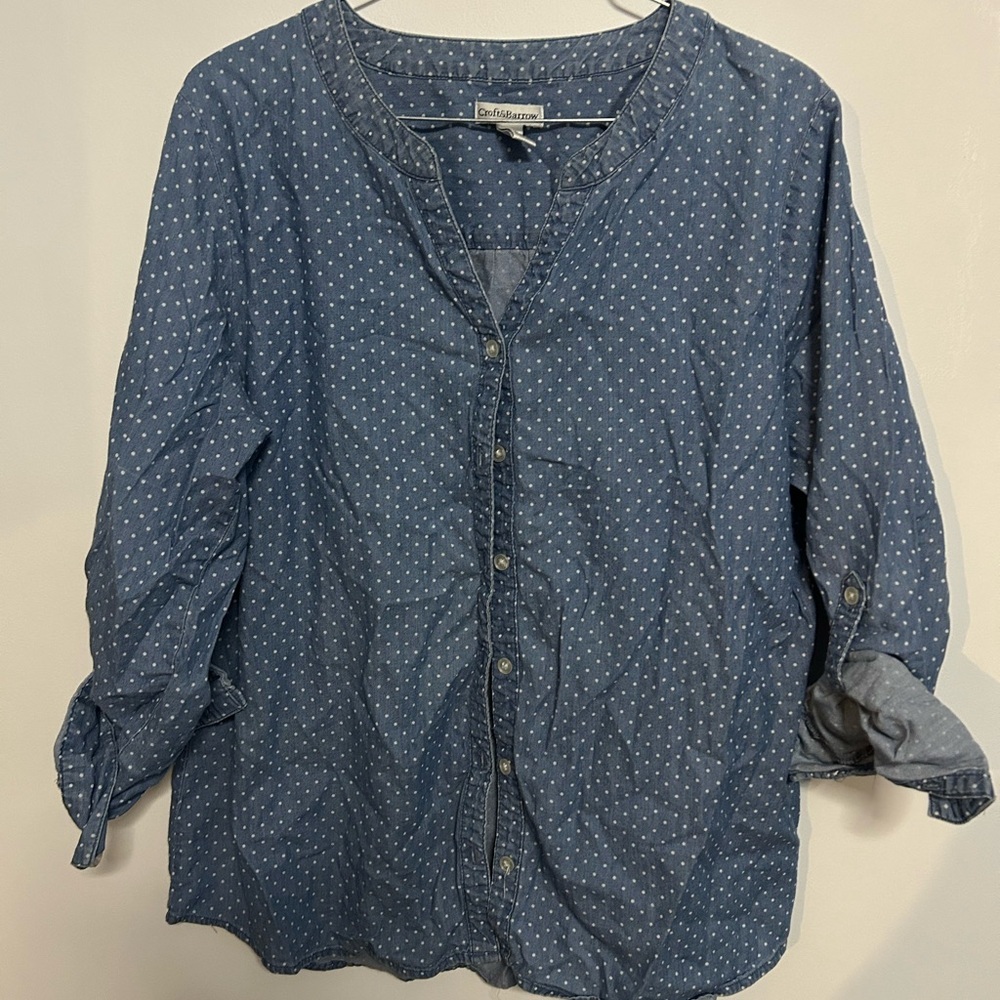 Croft & Barrow Blue Button Down Shirt